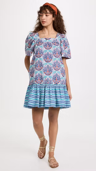 Весна и лето Фабрика OEM Высокое качество Свежий зеленый цветочный принт Новое модное платье-рубашка